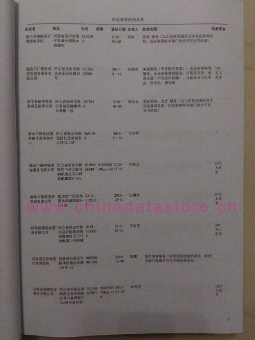 河北美容院企業(yè)黃頁收錄了最新的河北美容院企業(yè)名單,具有極高的營銷價值,實實在在提高銷售業(yè)績