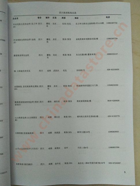 四川美容機構企業黃頁收錄了最新的四川美容機構企業名單,具有極高的營銷價值,實實在在提高銷售業績